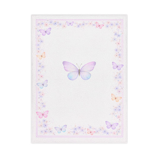 Manta para bebé y niño pequeño con diseño de mariposa — Manta de cuna con diseño floral en tonos pastel para bebés y niños pequeños