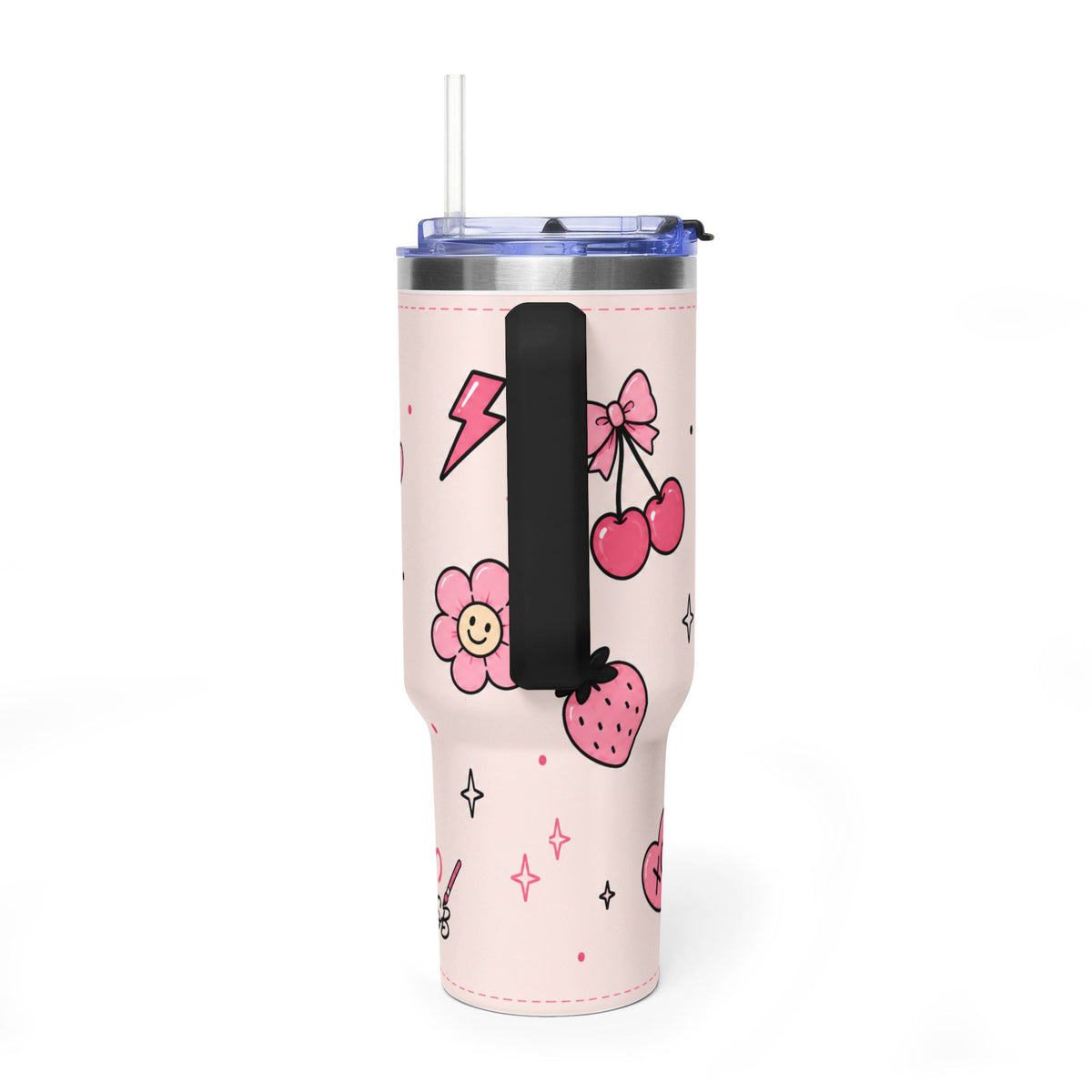 Be Kind Be You 40oz Vacuum Tumbler — Pink Inspirational Travel Mug
