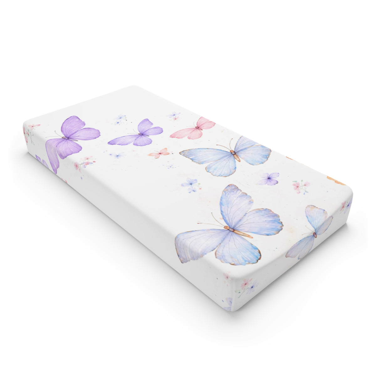 Funda para cambiador de bebé mariposa — Atrevida mariposa blanca para guardería
