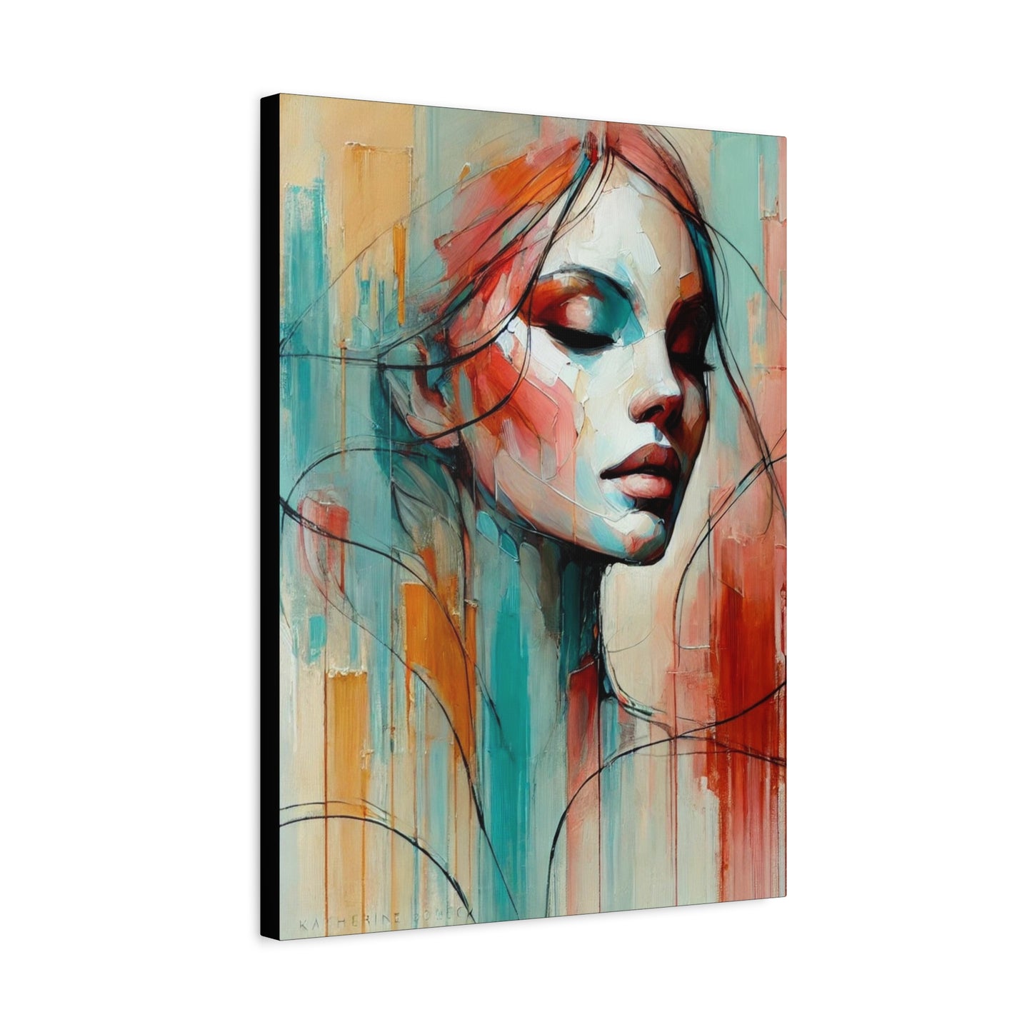 In the Now-Fine Art Canvas Print - Female Abstract Print - Calming and Modern Artwork
