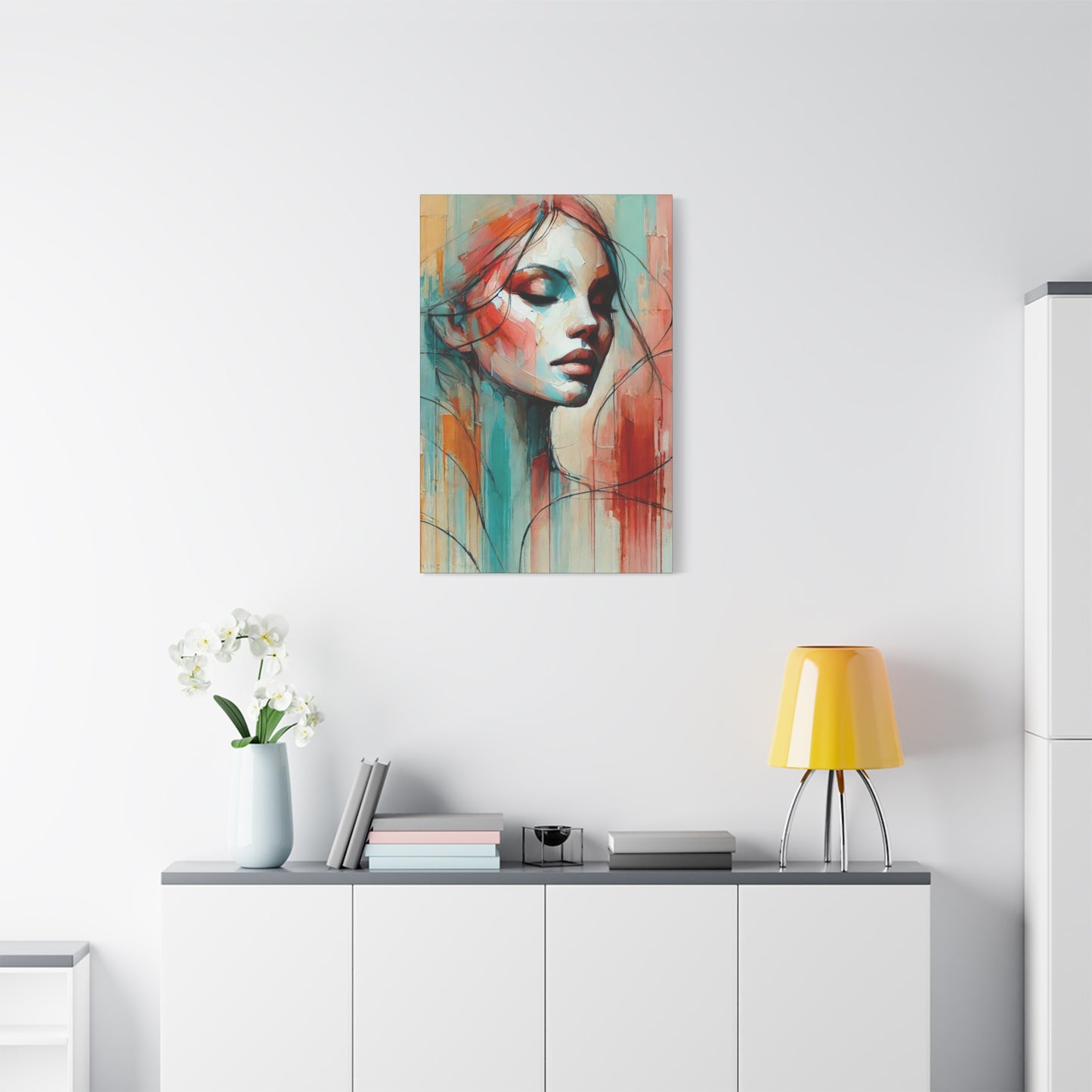 In the Now-Fine Art Canvas Print - Female Abstract Print - Calming and Modern Artwork