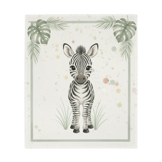Baby Zebra 2 - Baby Safari Plush Blanket -Coordinates with Baby Safari nursery items Baby