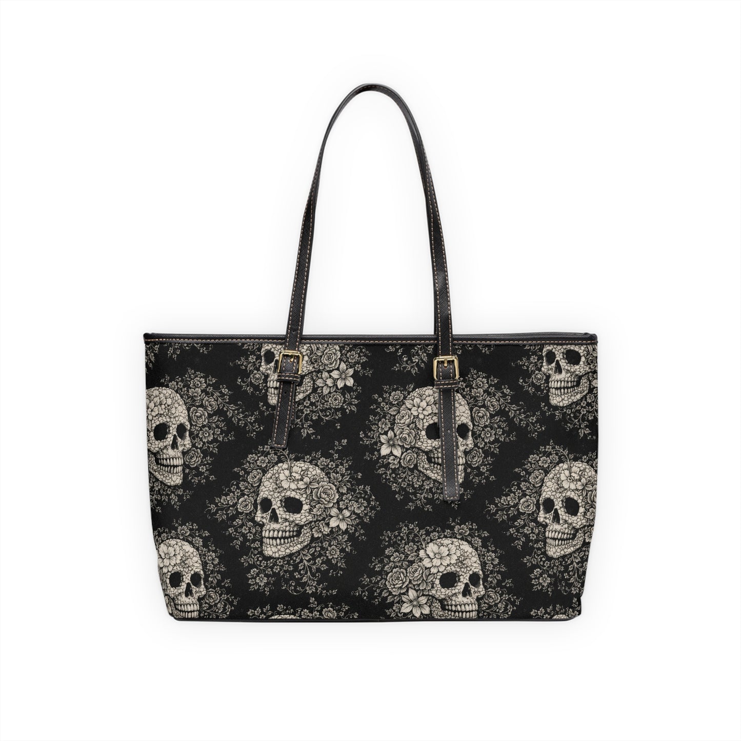 Bolso tote de cuero PU Requiem Bloom - Bolso de hombro gótico