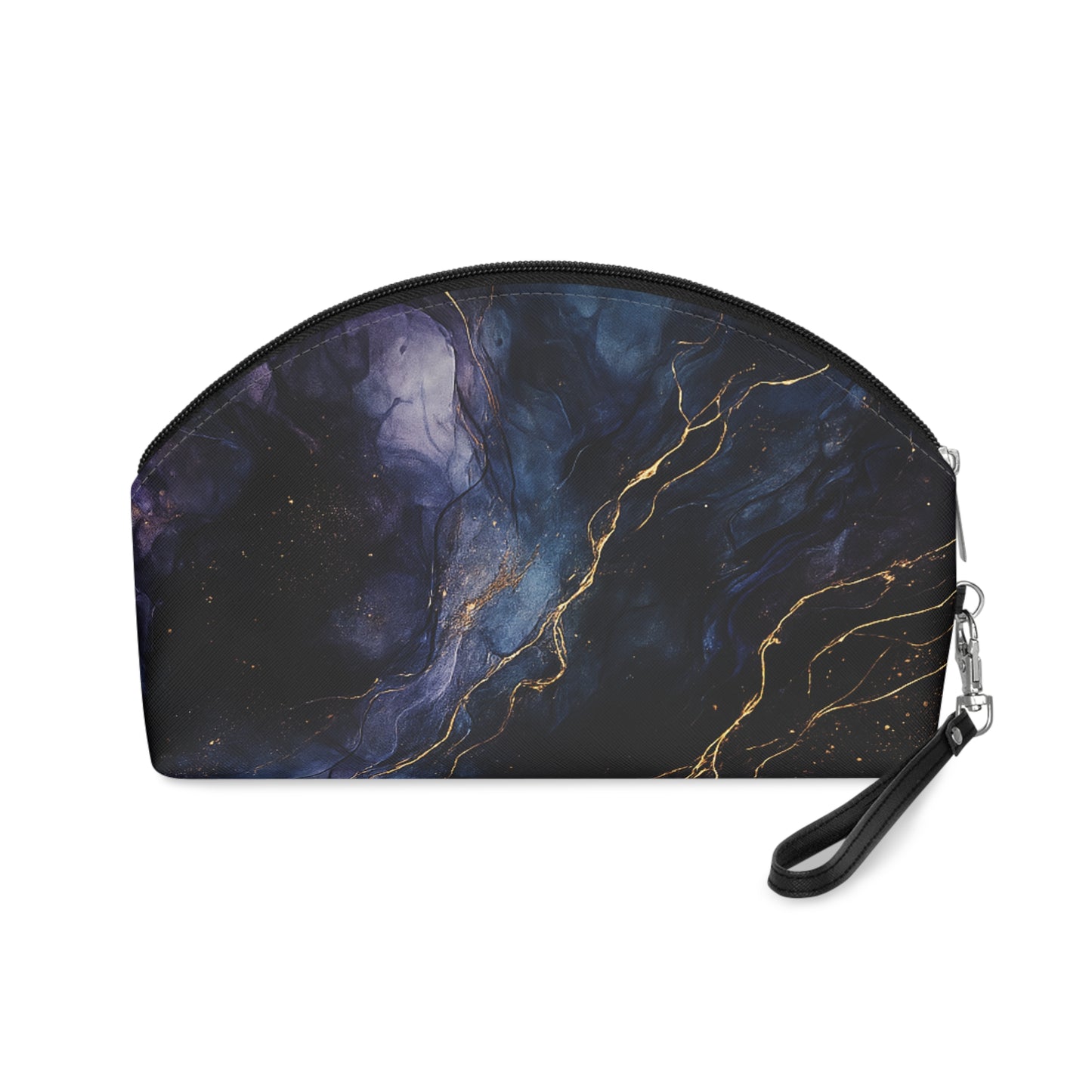 Onyx-2025 Colección Artisan Luxe-Neceser de Maquillaje — Bolsa de Cosméticos Veta Dorada