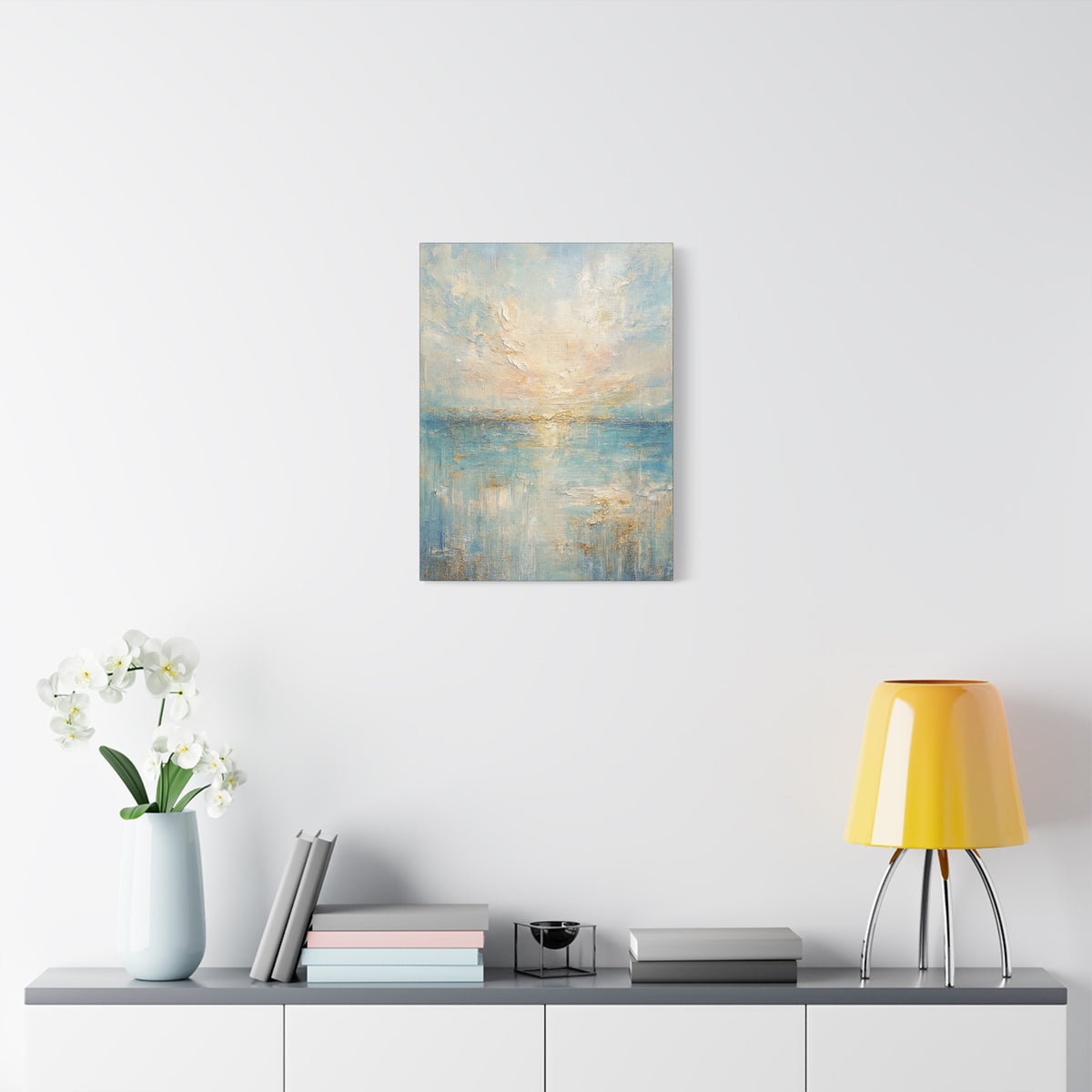 Niebla costera - Colección abstracta Gold Coast - Impresión en lienzo de bellas artes