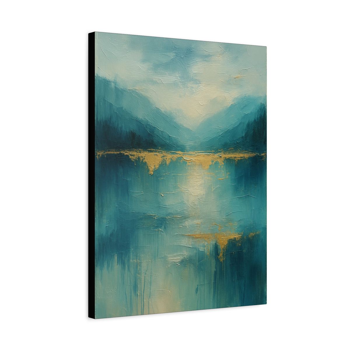 Azul Bruma - Colección de paisajes abstractos - Impresión en lienzo de bellas artes