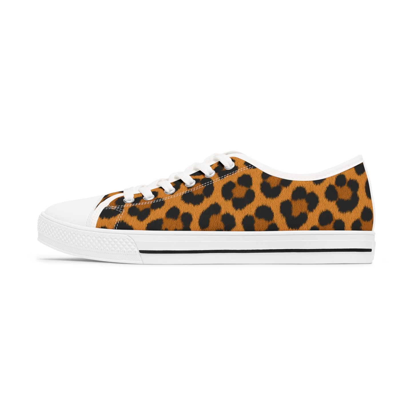 Zapatillas bajas de mujer con estampado de leopardo - Zapatos casuales de lona con estampado animal