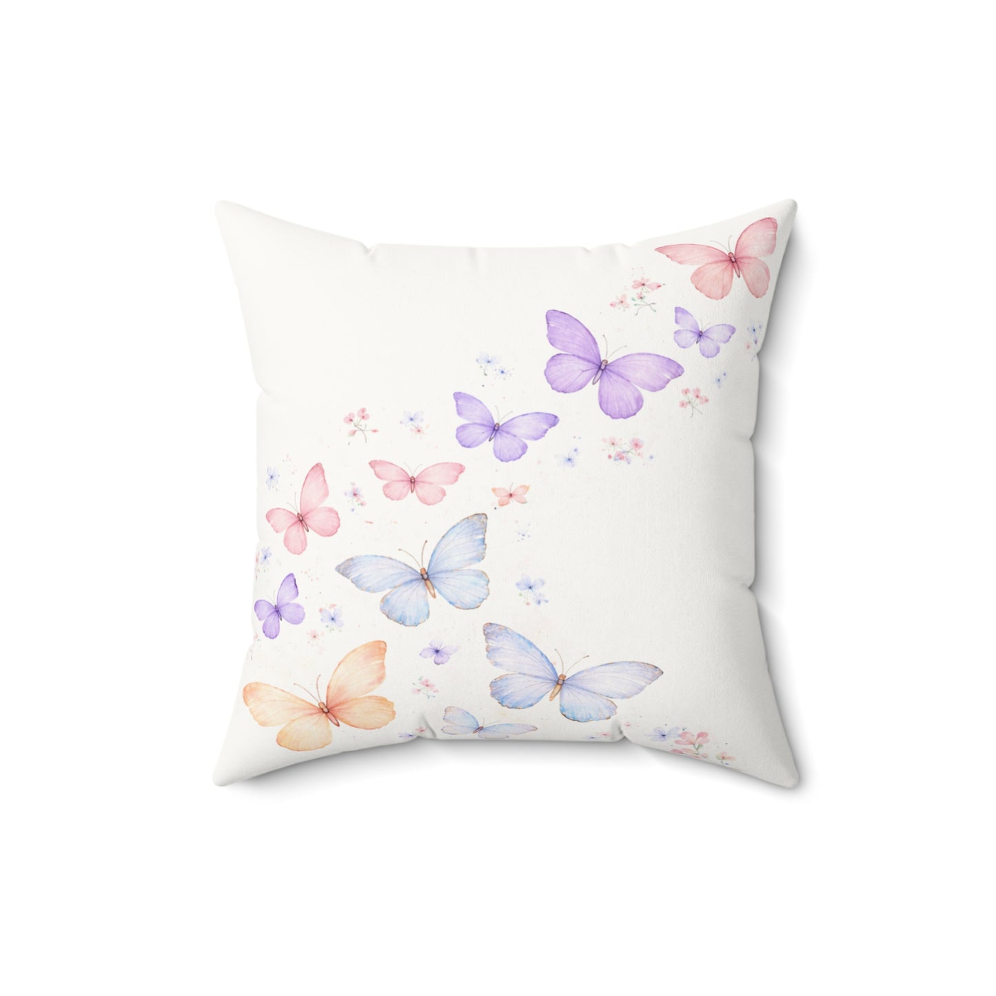 Butterfly Watercolor Throw Pillow — Pastel Flutter Decorative Pillow