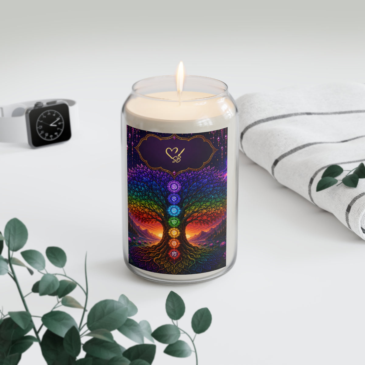 Chakra Tree Soy Candle — 13.75oz Scented Jar