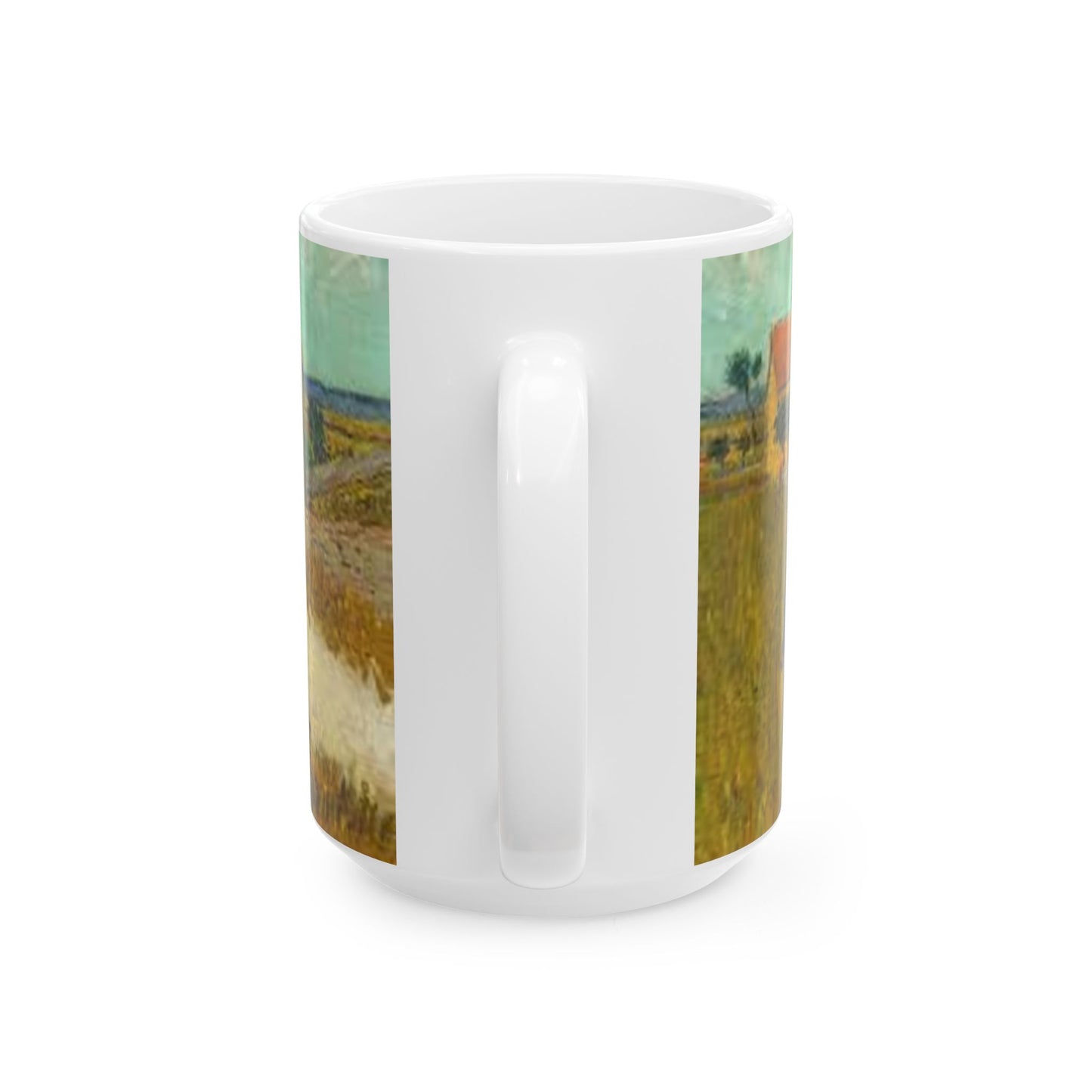 Van Gogh Paisaje 2 - Ecos de los Maestros - Taza de Cerámica — Taza de Café de Prado Sereno y Cielo (11oz, 15oz)