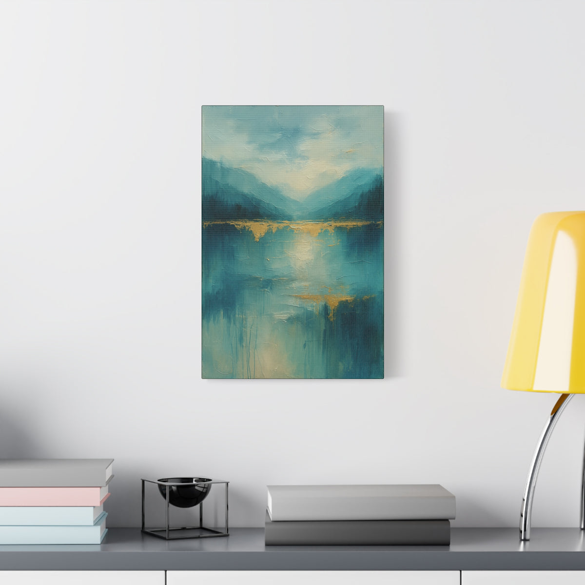 Azul Bruma - Colección de paisajes abstractos - Impresión en lienzo de bellas artes
