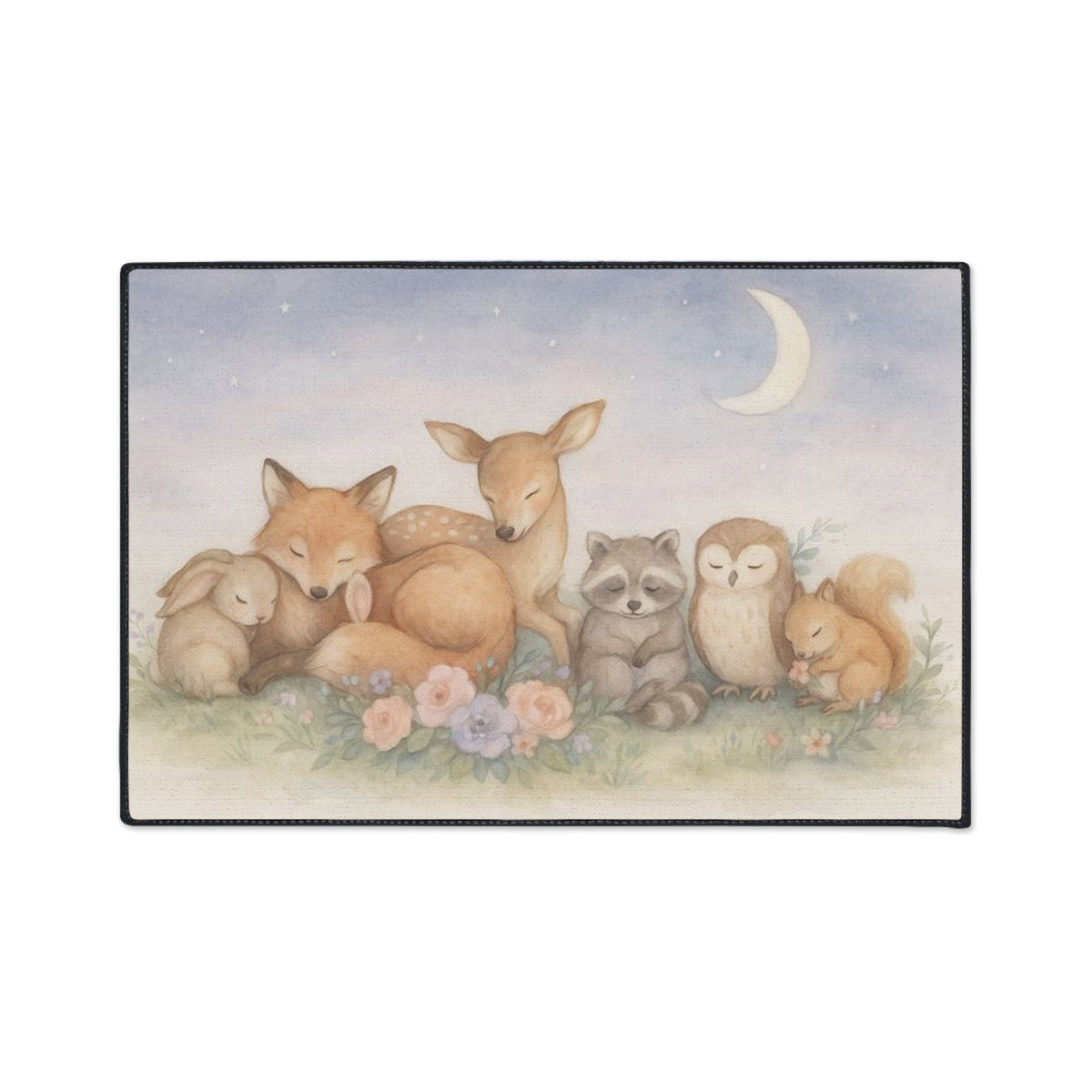Woodland Friends Nursery Floor Mat — Modern Country Chic
