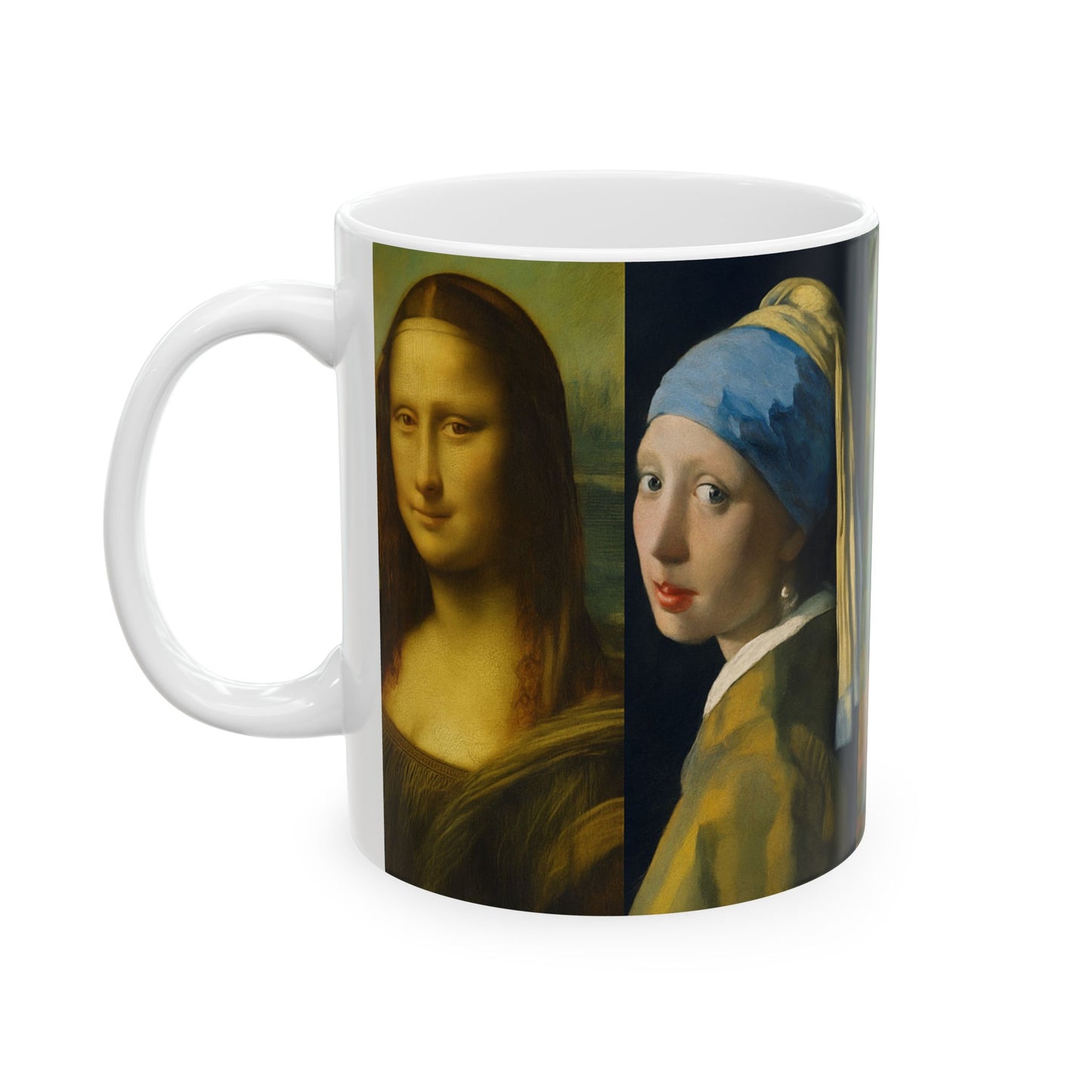 Artistic Ceramic Mug - Portraits Through History, Famous Artwork, Beautiful, Timeless