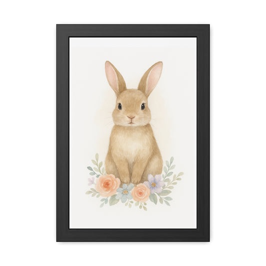 Rabbit-Woodland Friends Country Chic Framed Poster