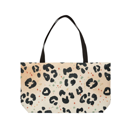 Bolso de viaje Weekender de leopardo con estampado grande para viajes y uso diario