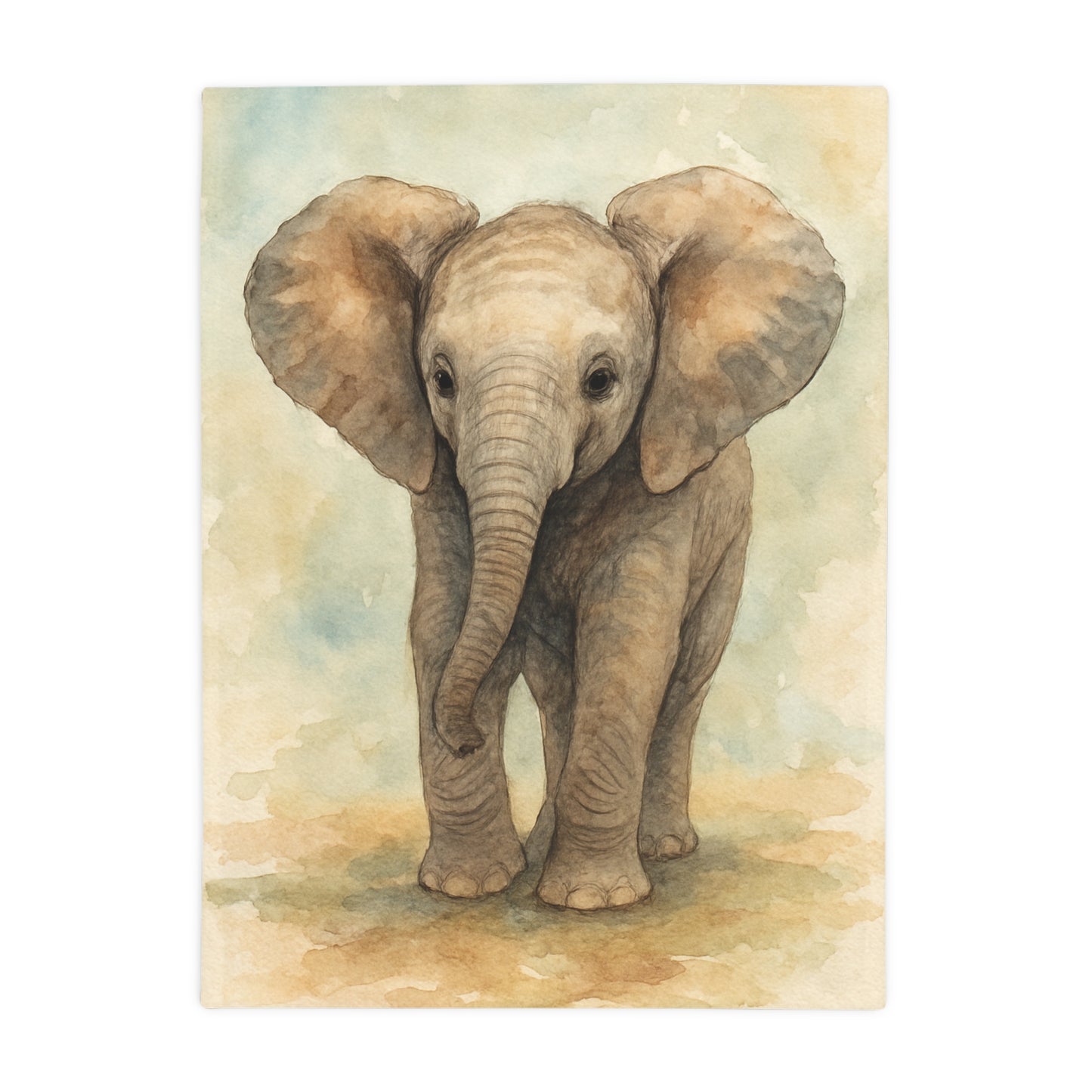 Baby Elephant-Savanah Collection-Plush Blanket - Coordinates with Baby Safari nursery items