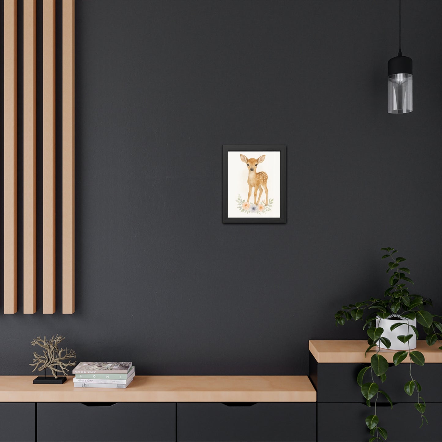 Póster enmarcado Fawn-Woodland Friends Country Chic
