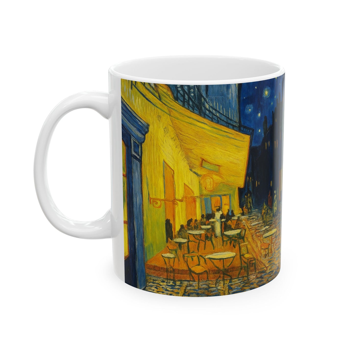 Taza de Cerámica Van Gogh Paisaje 4 - Ecos de los Maestros - Taza de Café Prado Sereno y Cielo (325 ml, 444 ml)