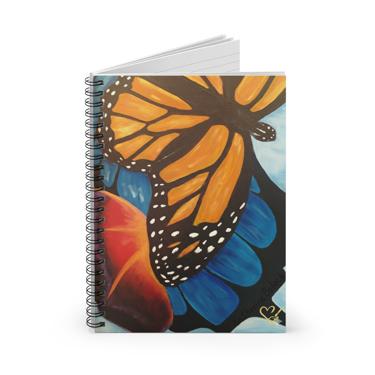 Butterfly Floral Spiral Notebook — Ruled Journal for Notes & Sketches