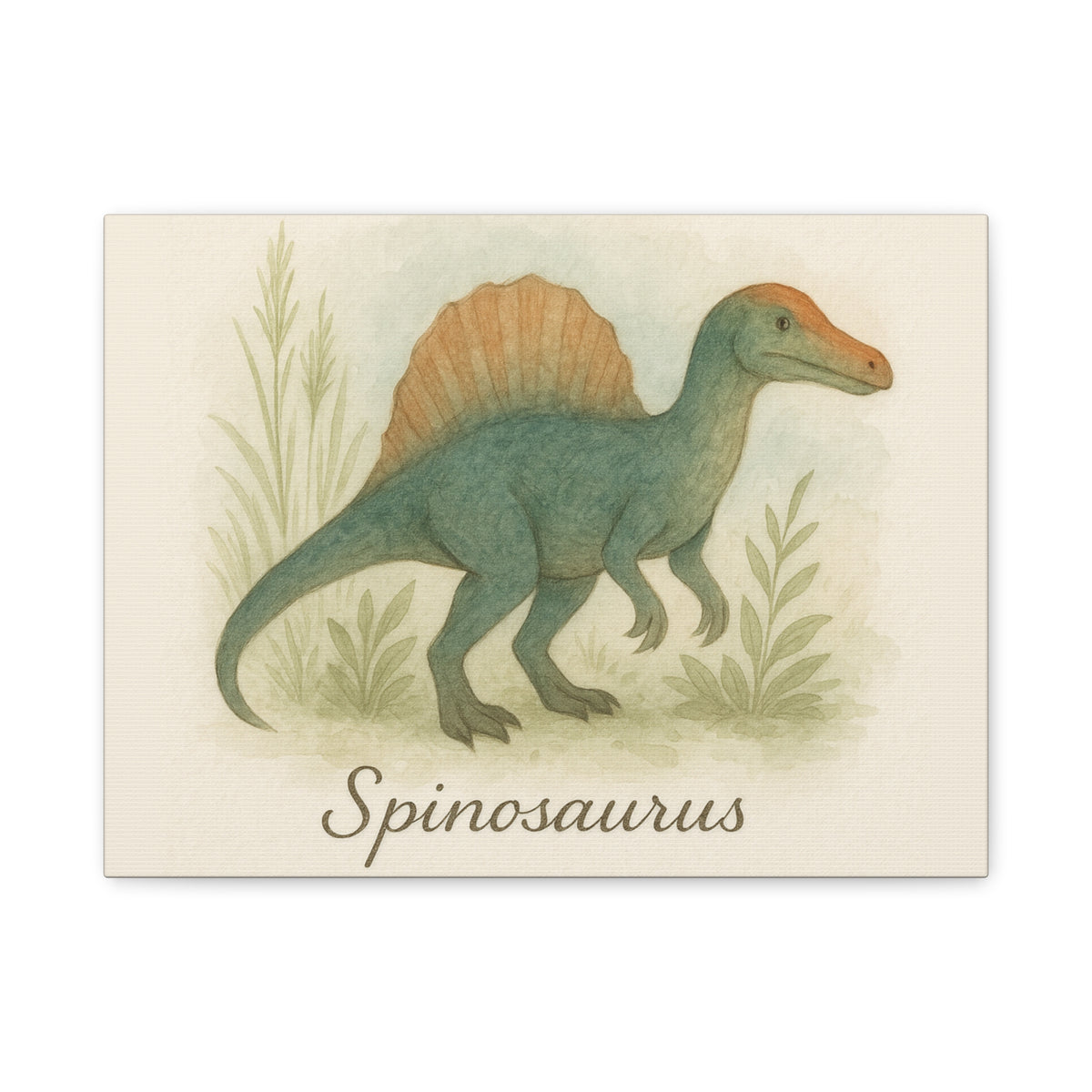 Spinosaurus Canvas Wall Art — Matte Stretched Dinosaur Print