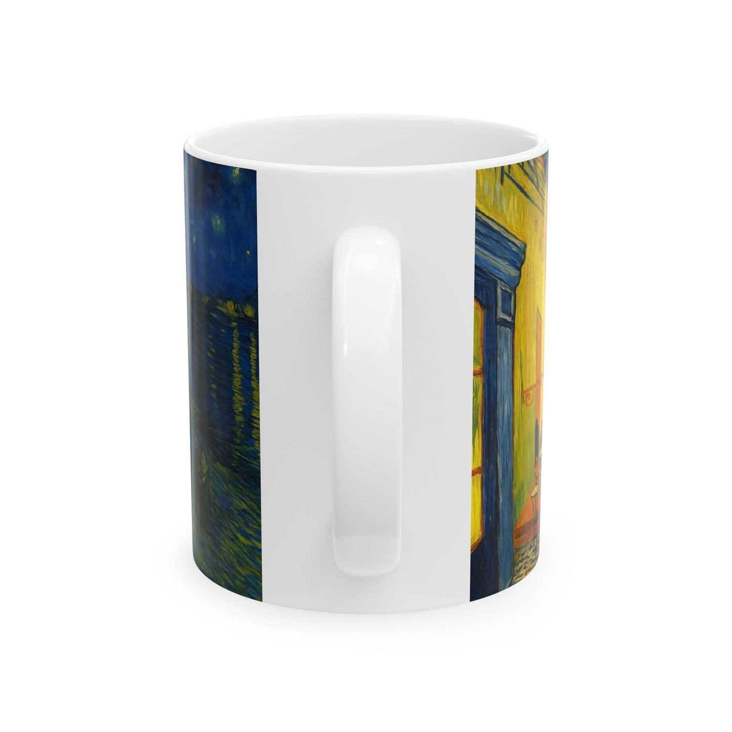 Taza de Cerámica Van Gogh Paisaje 4 - Ecos de los Maestros - Taza de Café Prado Sereno y Cielo (325 ml, 444 ml)