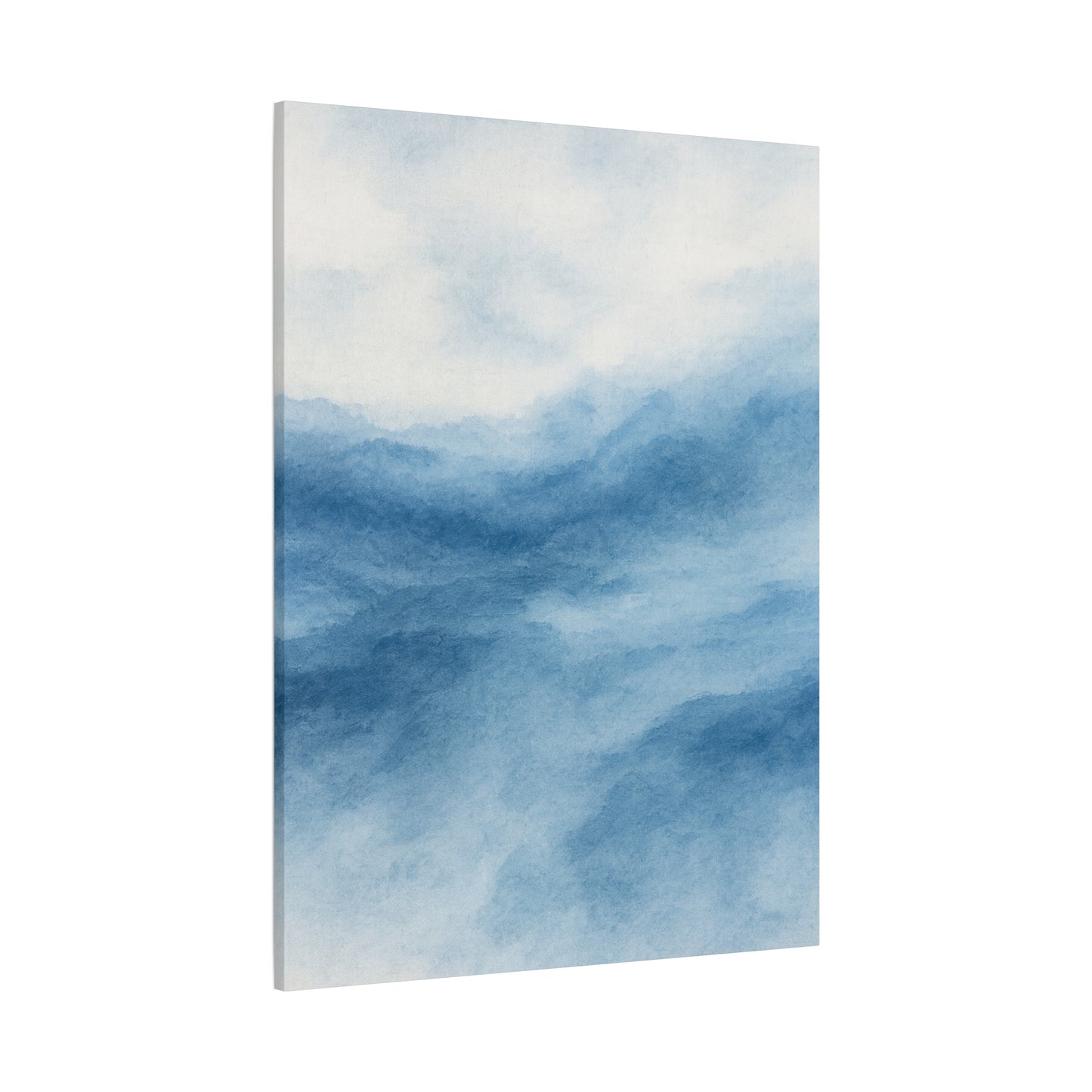 Lienzo Impreso "Océano de Acuarela Azul" 1 - Arte de Pared Estirado Mate