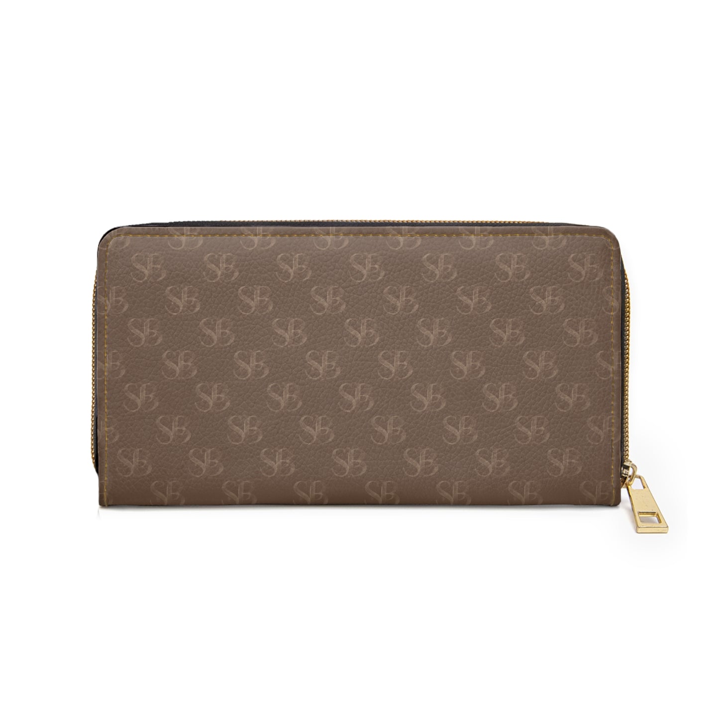Ember-Zip Wallet — Brown Patterned Zipper Wallet