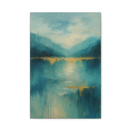 Misty Blue -  Abstract landscape Collection -Fine Art Canvas Print