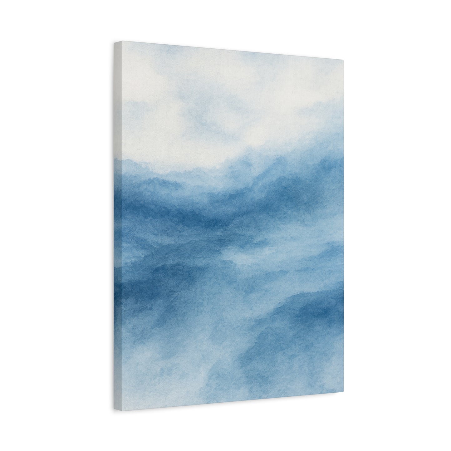 Lienzo Impreso "Océano de Acuarela Azul" 1 - Arte de Pared Estirado Mate