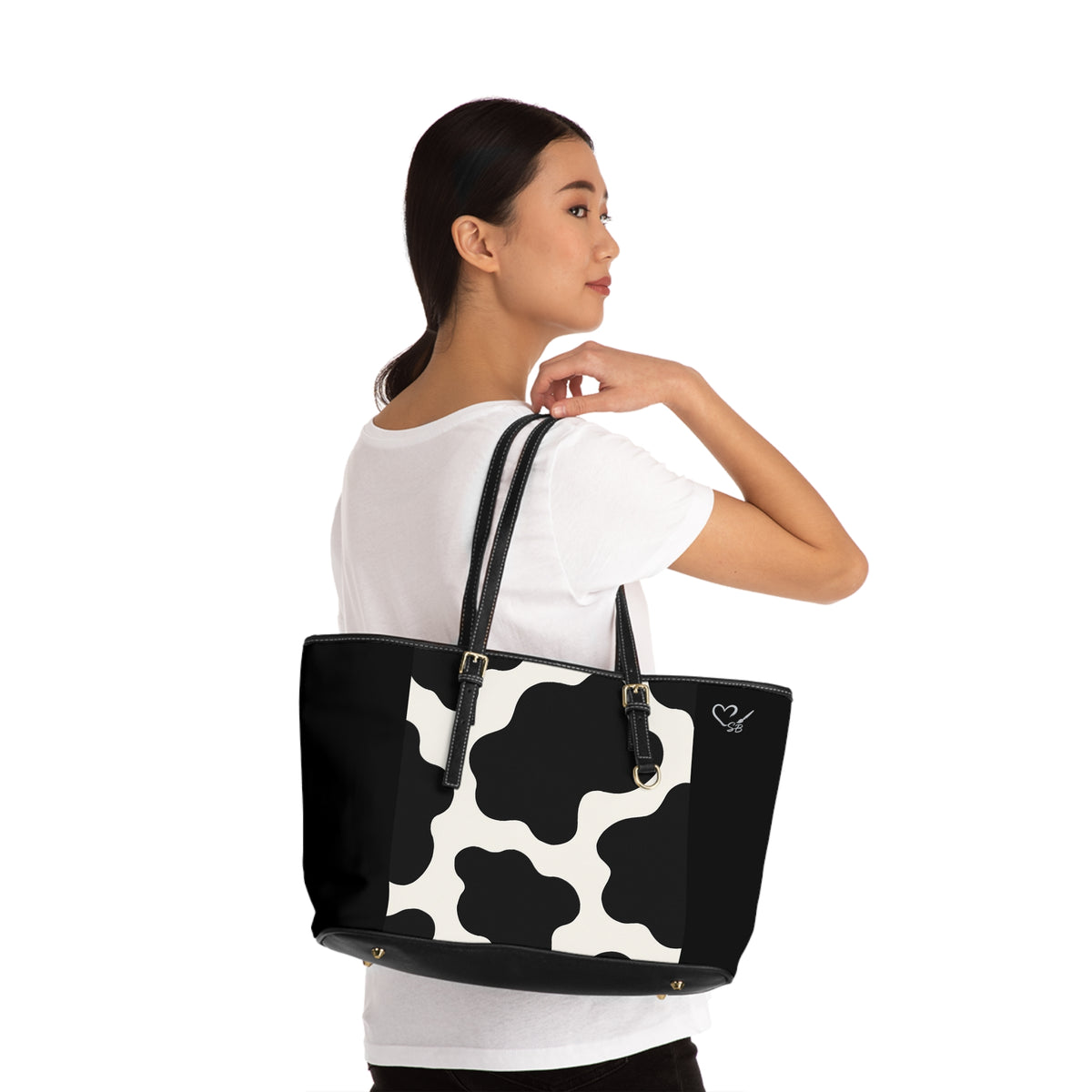 Cow Print (large) -PU Leather Shoulder Bag