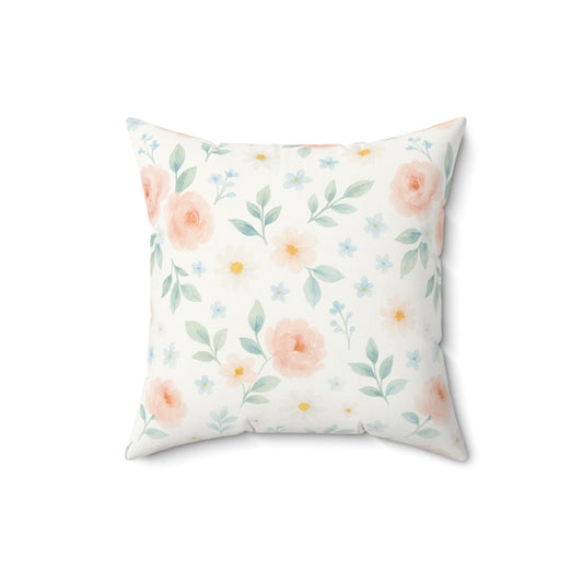 Woodland Friends Country Chic Faux Suede Square Pillow