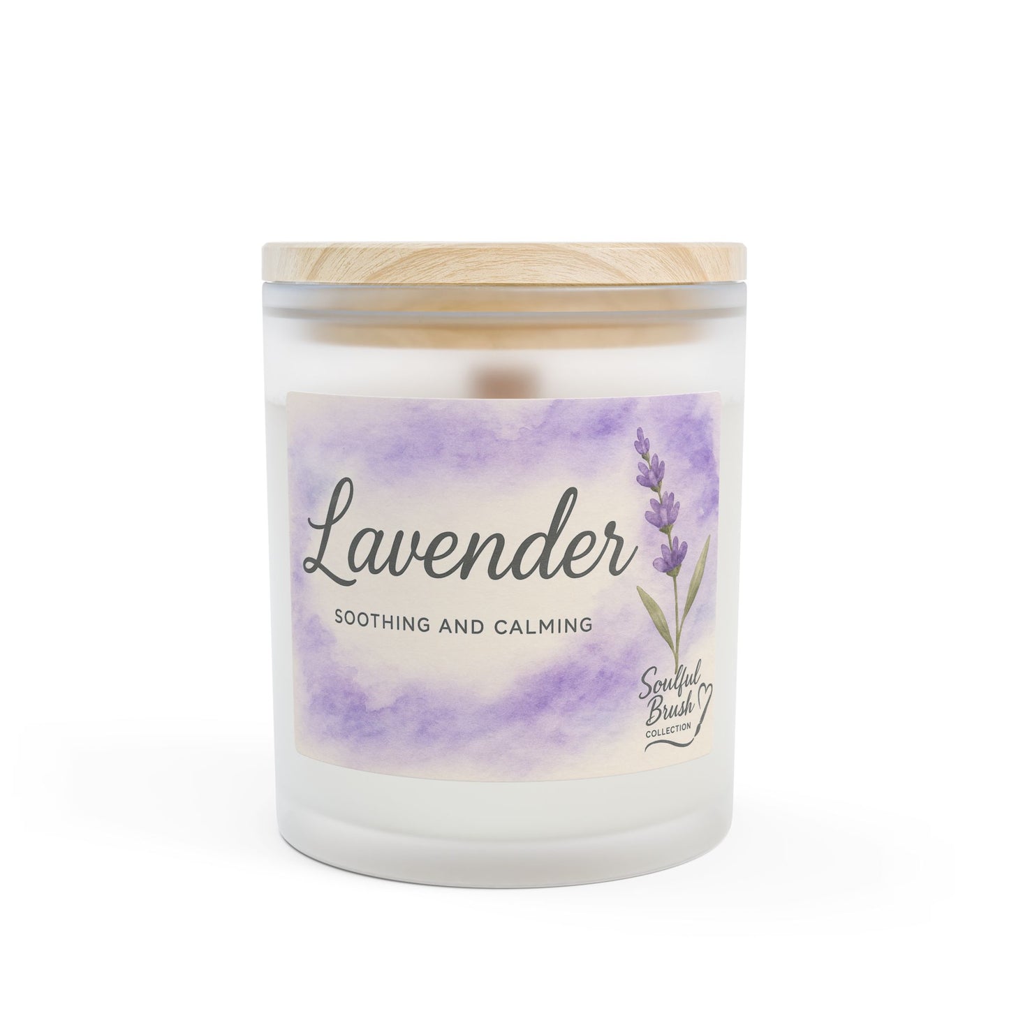 Colección Soulful - 9 maravillosas velas aromáticas — Frasco de vidrio esmerilado de 11 oz con tapa de madera