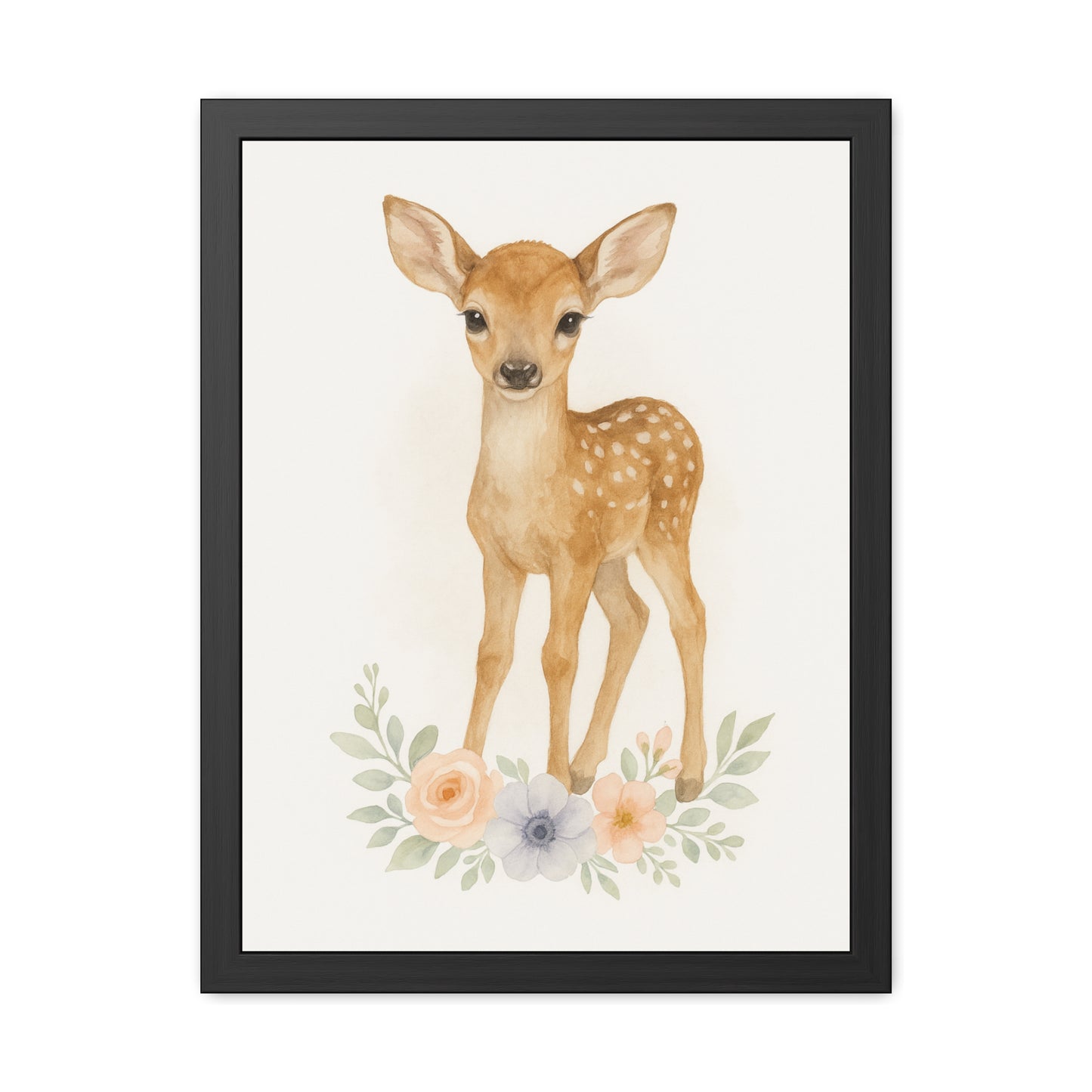 Póster enmarcado Fawn-Woodland Friends Country Chic