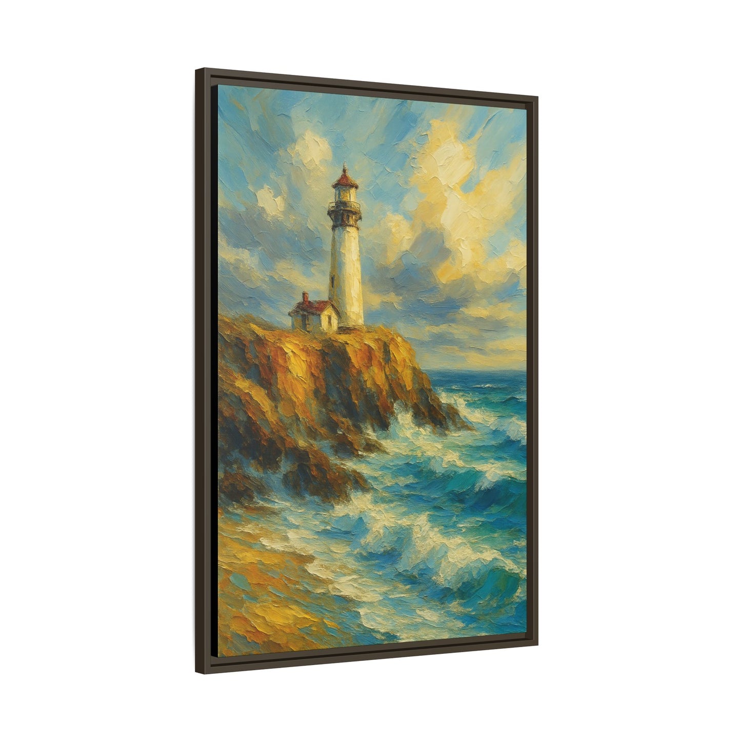 Lighthouse-Coastal Harmony Colldection-Framed Matte Canvas Print