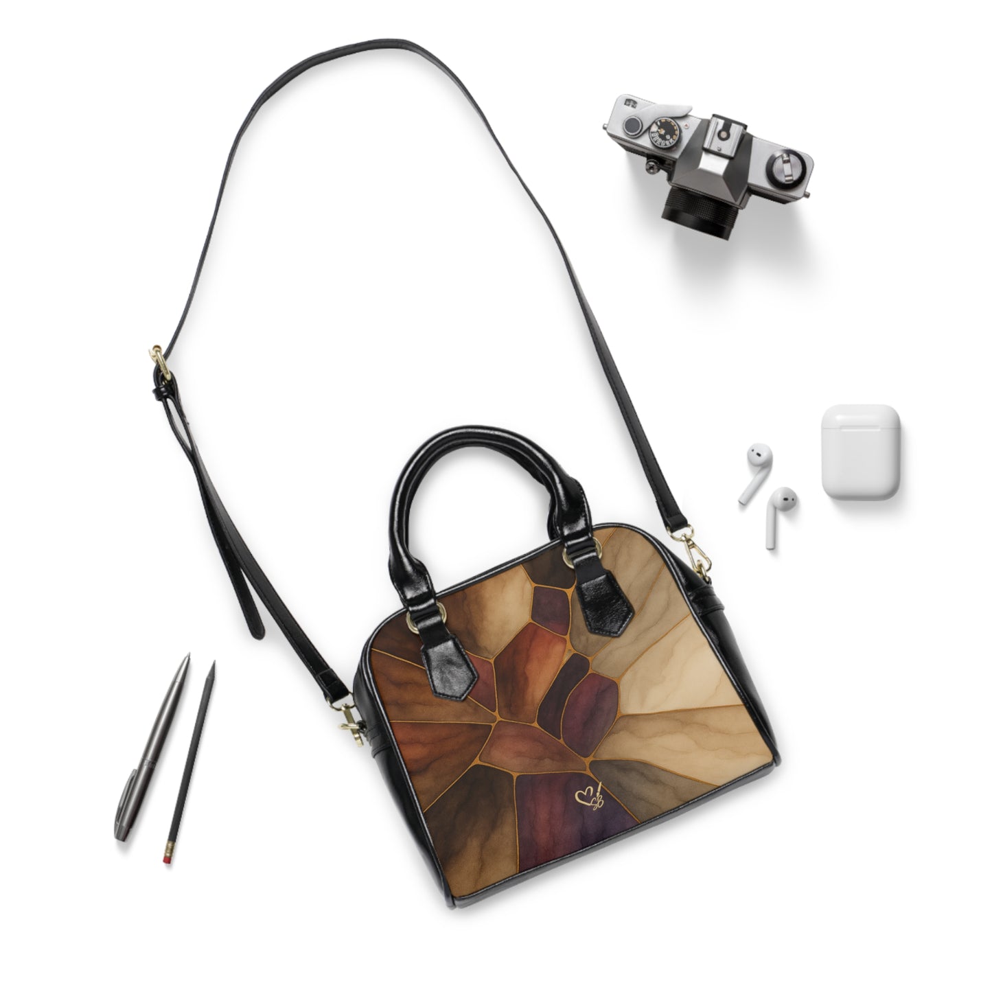 Sienna Shoulder Handbag —Artisan Luxe- Earth Tone Floral Tote