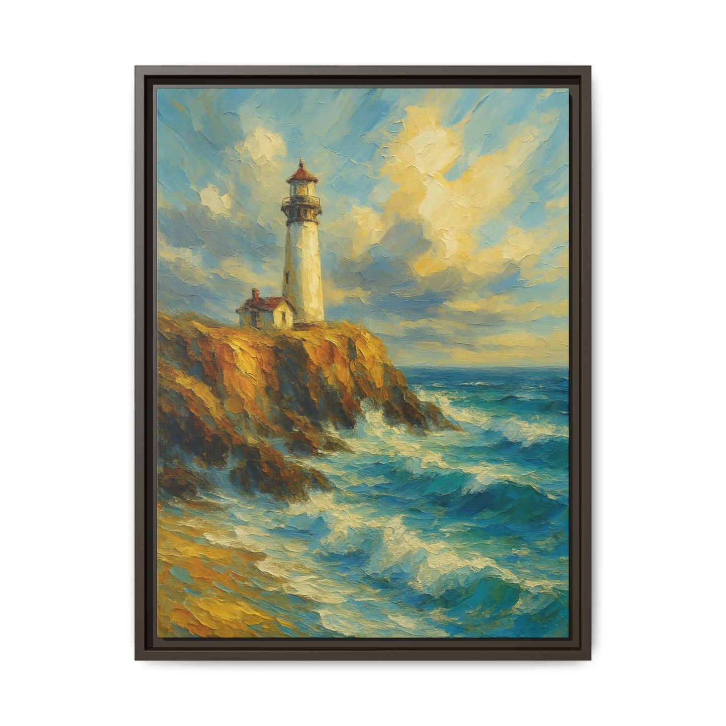 Lighthouse-Coastal Harmony Colldection-Framed Matte Canvas Print