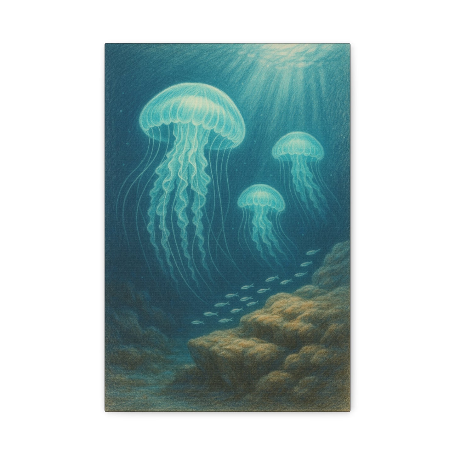 Jellyfish Ocean Canvas Print – Stretched Matte Wall Art