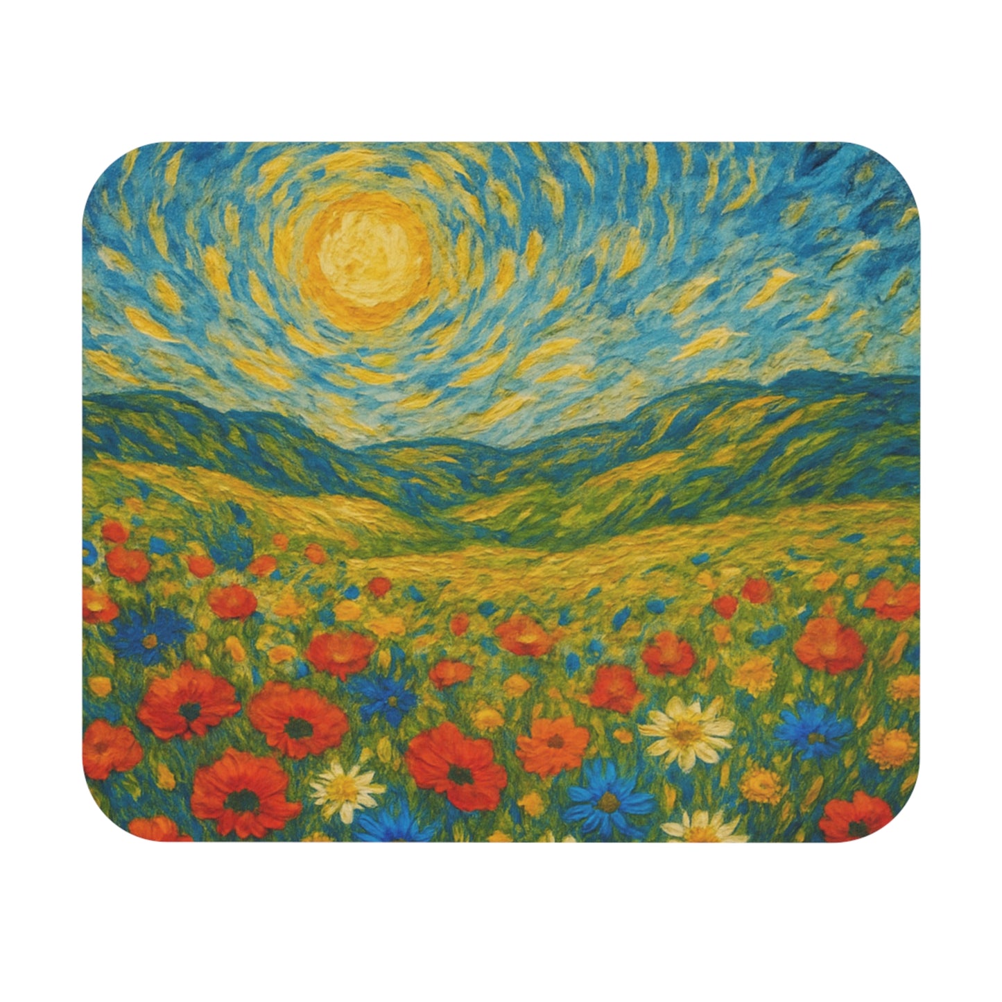 Meadow- Landscape Mouse Pad, Floral Desk Accessory-Artistic Collection