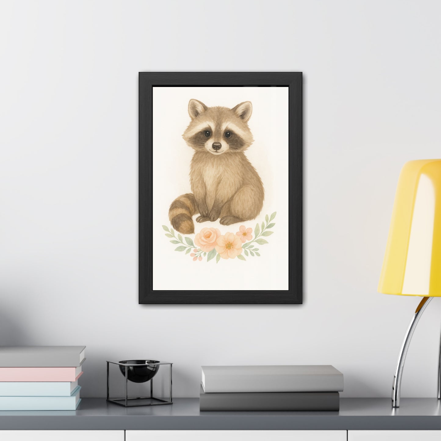 Racoon-Woodland Friends Country Chic Framed Poster