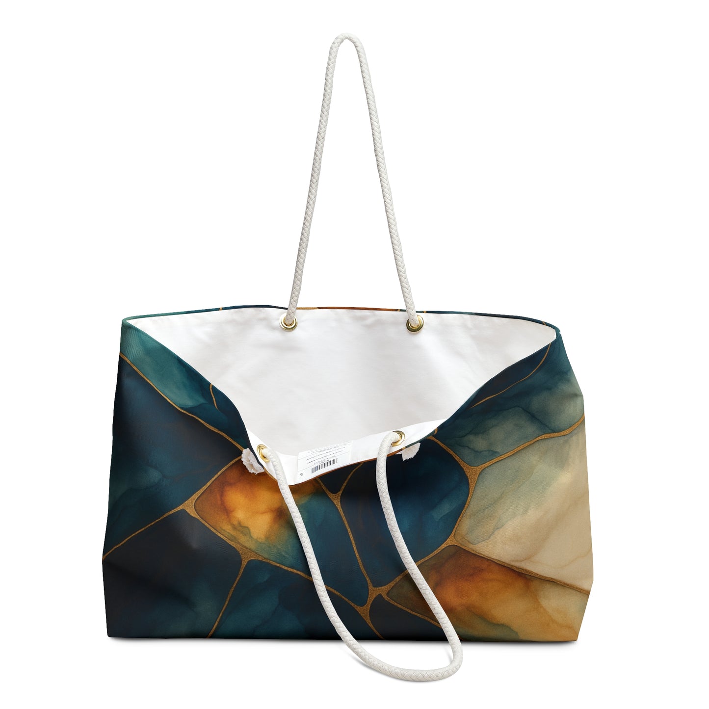 Lissette-2025 Colección Artisan Luxe - Bolso de Viaje "Weekender" - Bolsa de Viaje en Tonos Turquesa y Ámbar