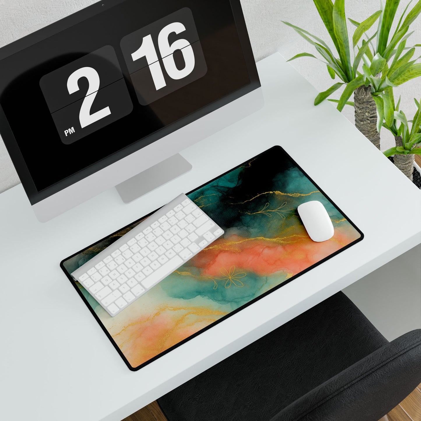 Fairy Garden- Abstract Collection-Elegant Abstract Desk Mat - Stylish Workspace Accessory