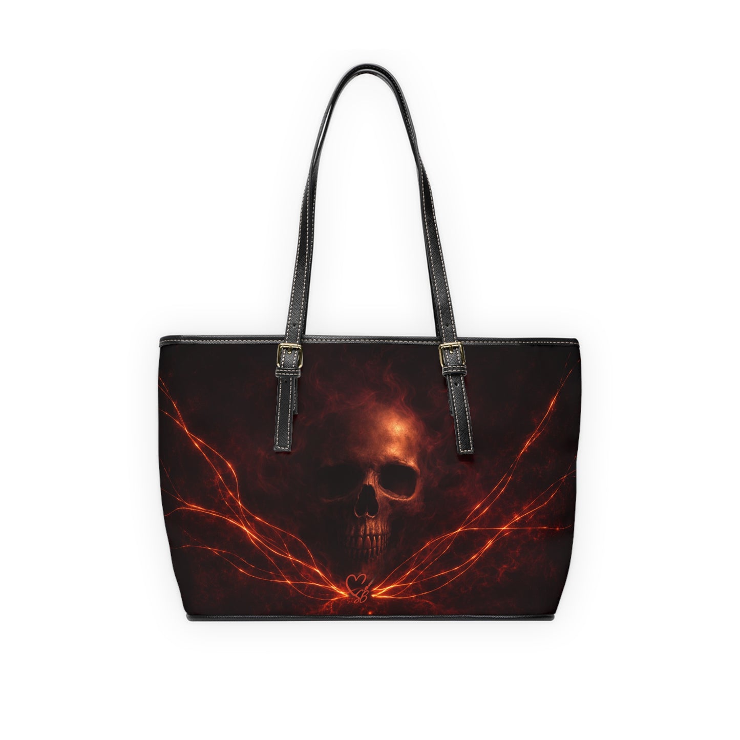 Reliquia etérea-Velo de las sombras Colección-Bolso de hombro de PU con llama de calavera