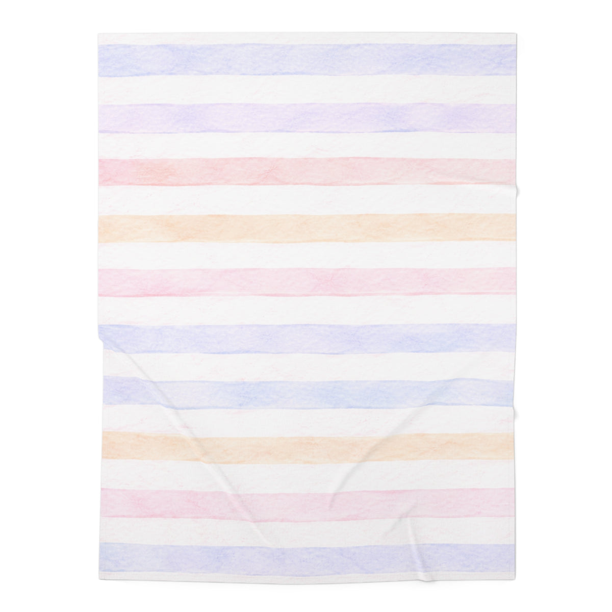 Butterfly Meadow Swaddle Blanket —Pastel Stripe Floral Newborn Wrap