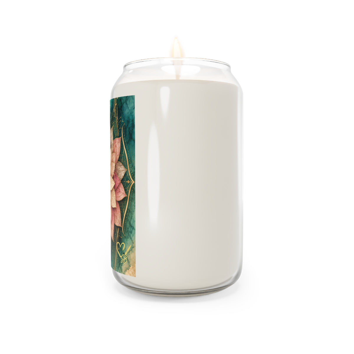 Lotus Mandala Soy Candle — 13.75 oz Scented Jar