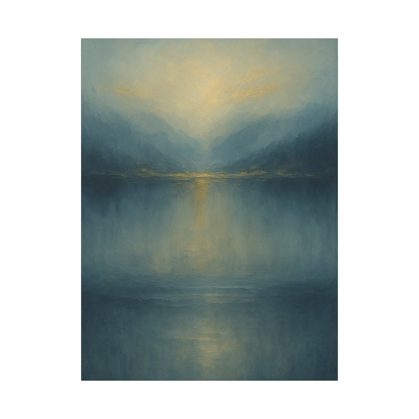 Misty Blue 3 -  Abstract landscape Collection -Fine Art Canvas Print
