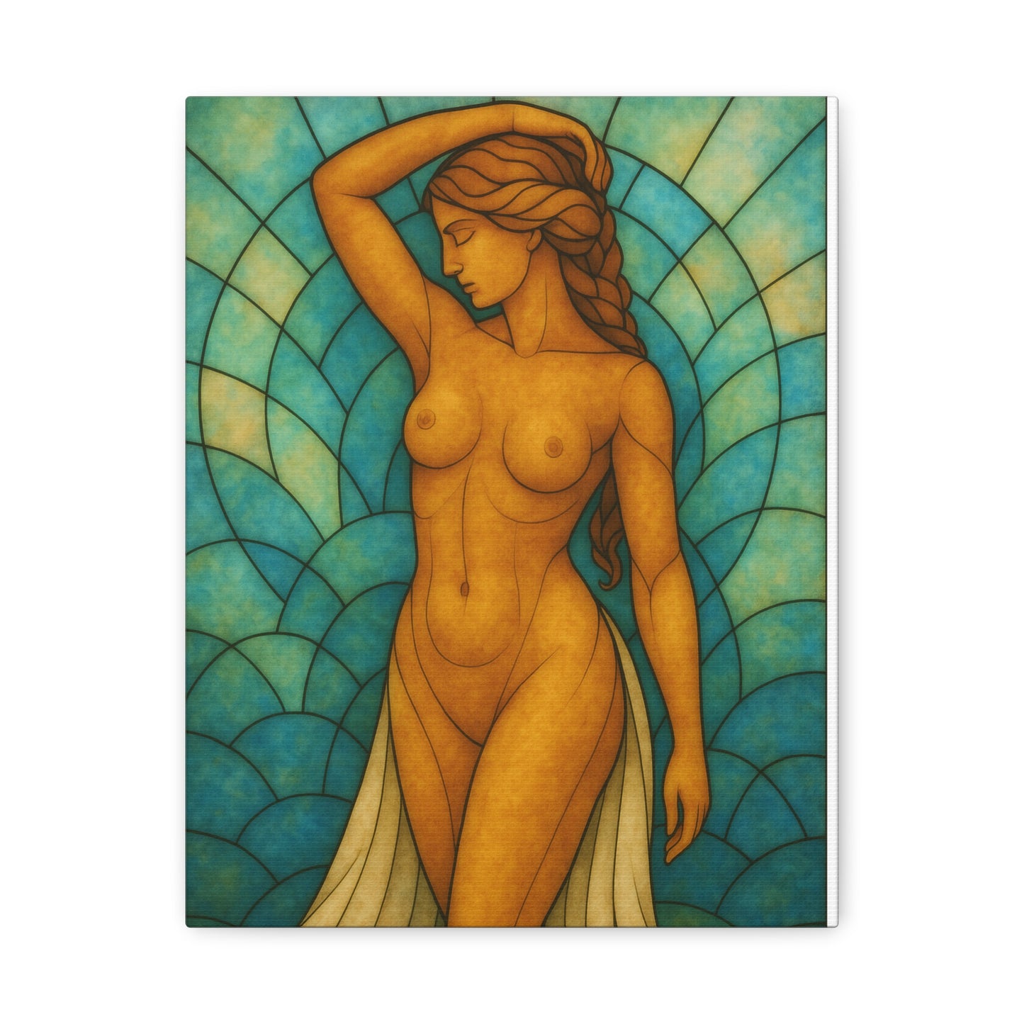 Stretched Canvas Art – Vibrant Figurative Design for Home Décor