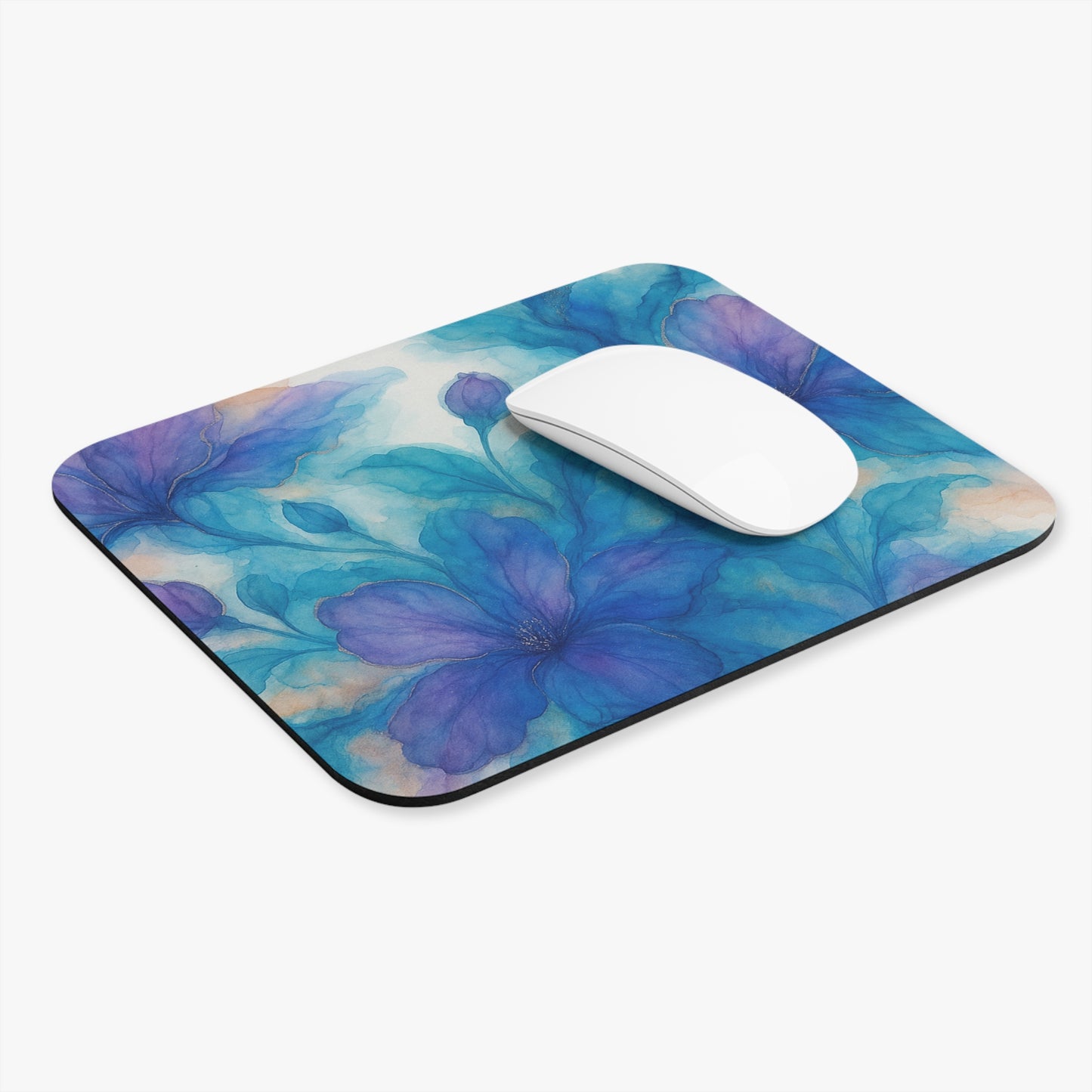 Alfombrilla de ratón Lilly con diseño floral de acuarela - Elegante accesorio de escritorio, decoración para oficina en casa, regalo para ella, agradecimiento al profesor, Día de la Madre