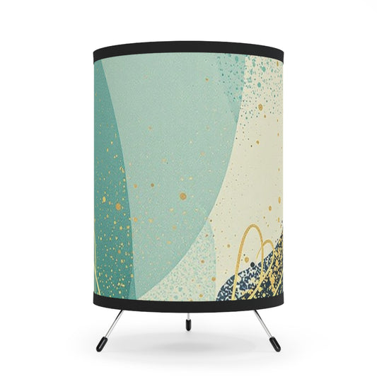 Greenway-Colección Consciente, Lámpara de Mesa Trípode, Luz con Pantalla Artística, Decoración Moderna para el Hogar, Acento para Sala de Estar, Lámpara Colorida para Todas las Ocasiones, Regalo Único