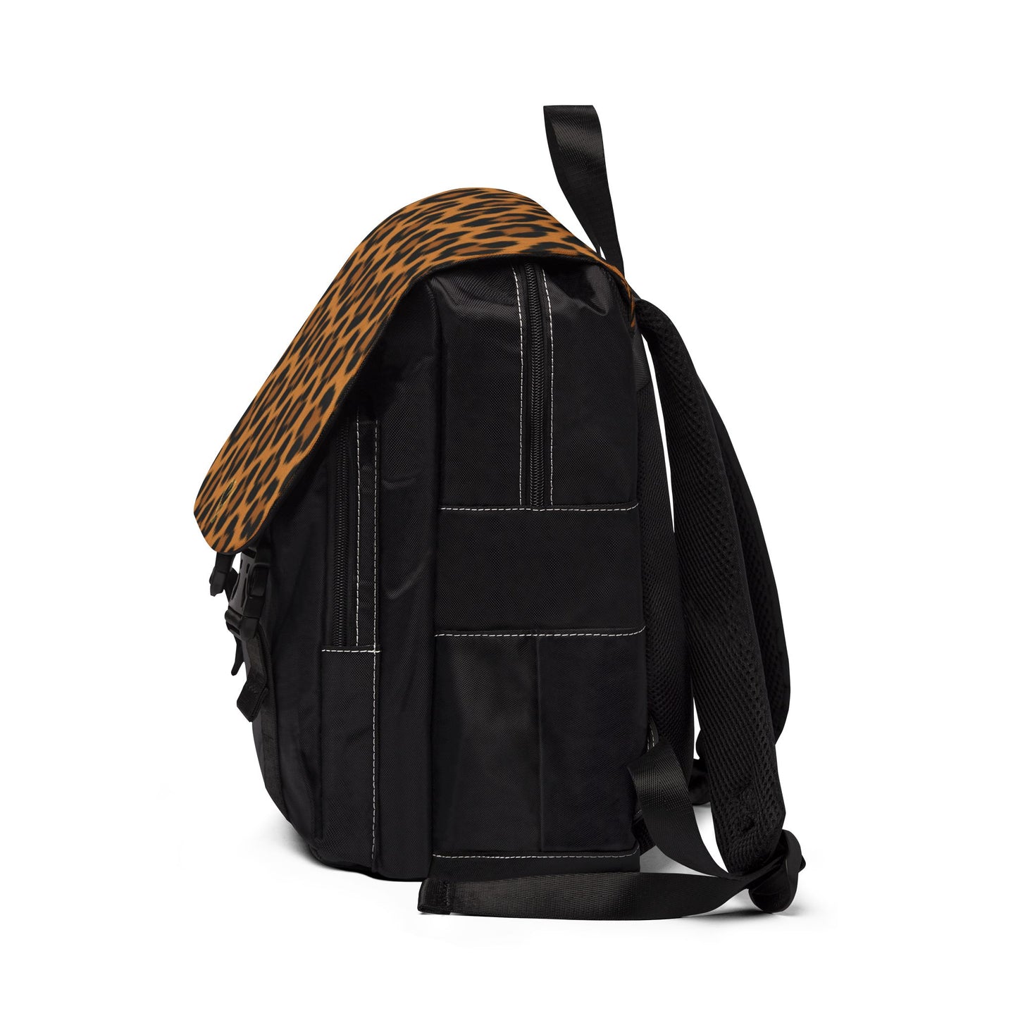 Mochila informal unisex con estampado de leopardo para el hombro