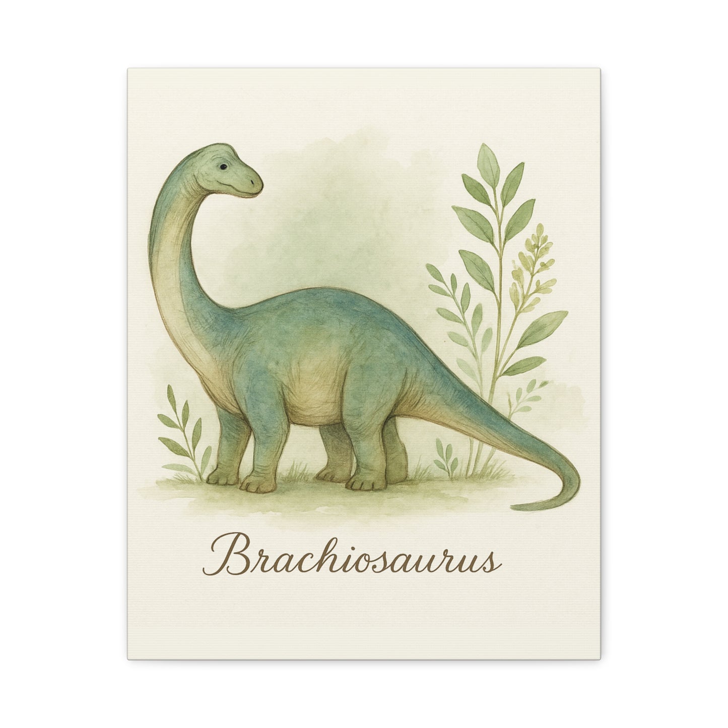 Brontosaurus Jungle Canvas
